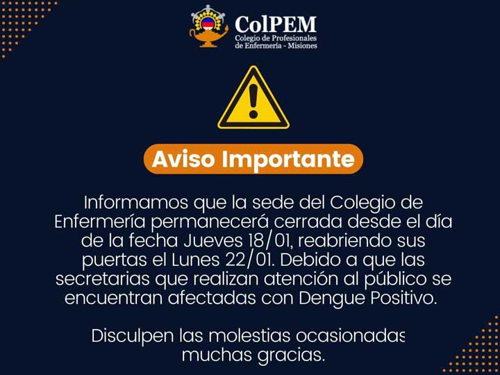 Aviso Importante Atenci N Al P Blico Colpem